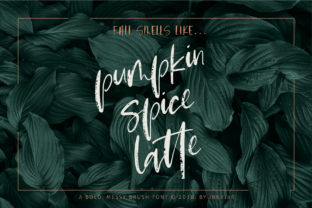 Pumpkin Spice Latte Script: A Bold Display Font for Digital Design